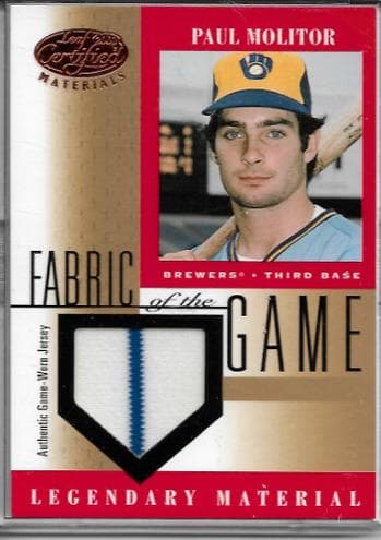 Paul Molitor 2001 leaf Leaf Certified Materials