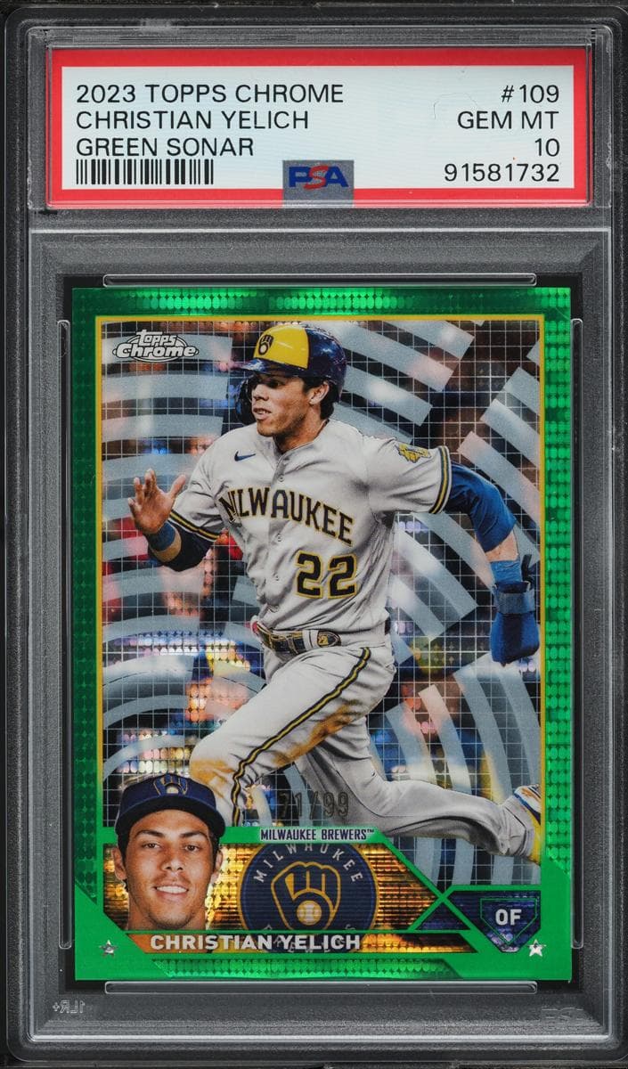 Christian Yelich 2023 topps Topps Chrome