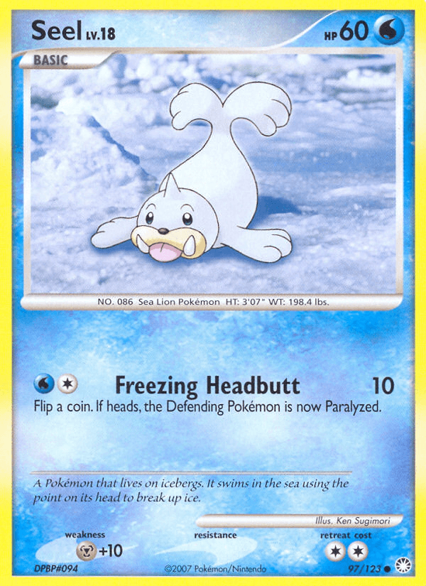 Seel 2007 Pokemon Mysterious Treasures Reverse Holo