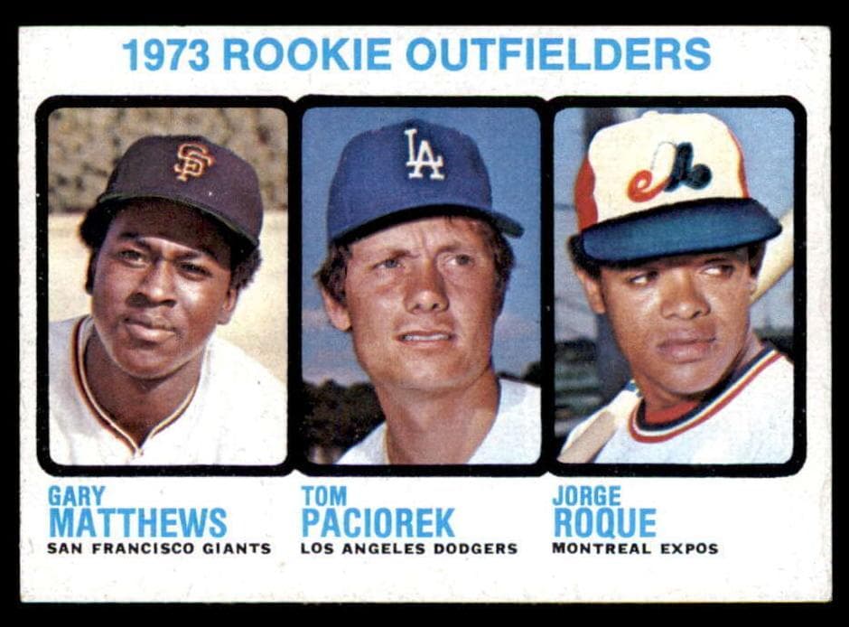 1973 Rookie Outfielders (Gary Matthews / Tom Paciorek / Jorge Roque) #606