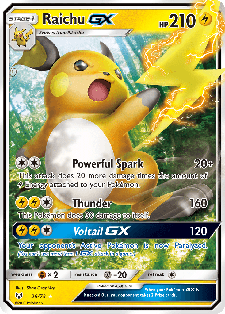 Raichu GX 2017 Pokemon