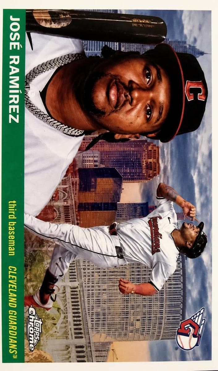 José Ramírez 2025 topps Topps Chrome Platinum
