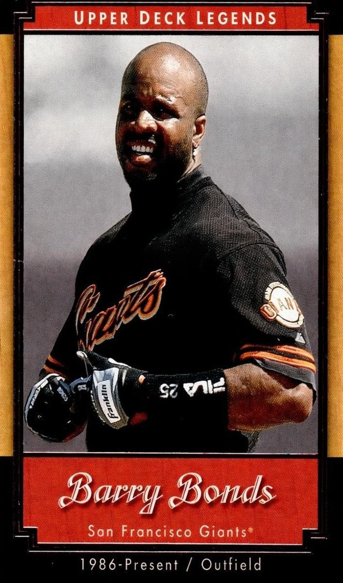 Barry Bonds 2001 upper-deck Upper Deck Legends