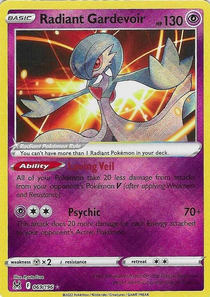 Radiant Gardevoir trading card