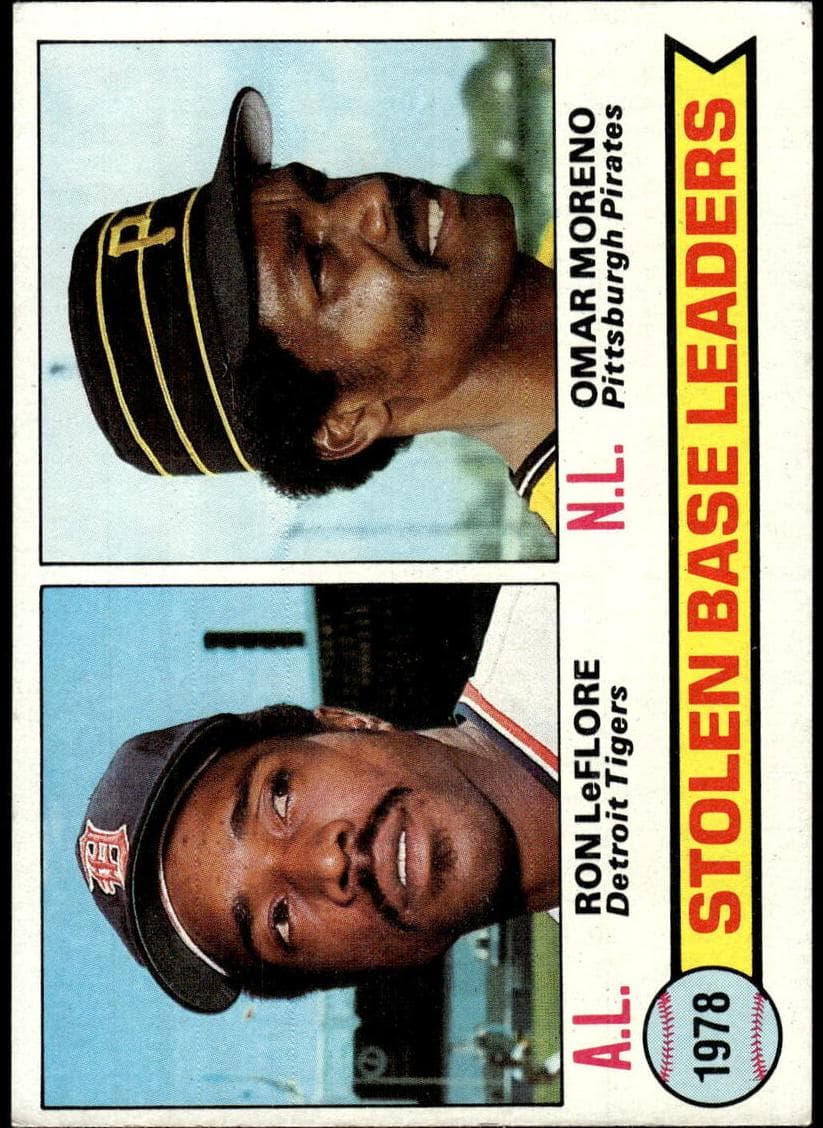 1978 Stolen Base Leaders (Ron LeFlore / Omar Moreno) #4