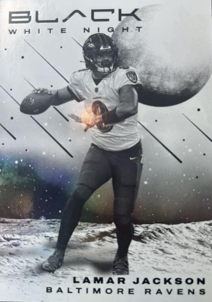 Lamar Jackson 2023 panini Black White Night
