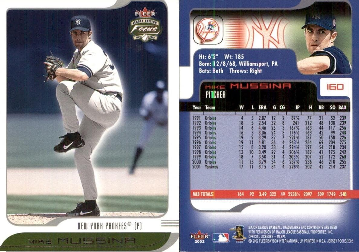 Mike Mussina 2002 fleer
