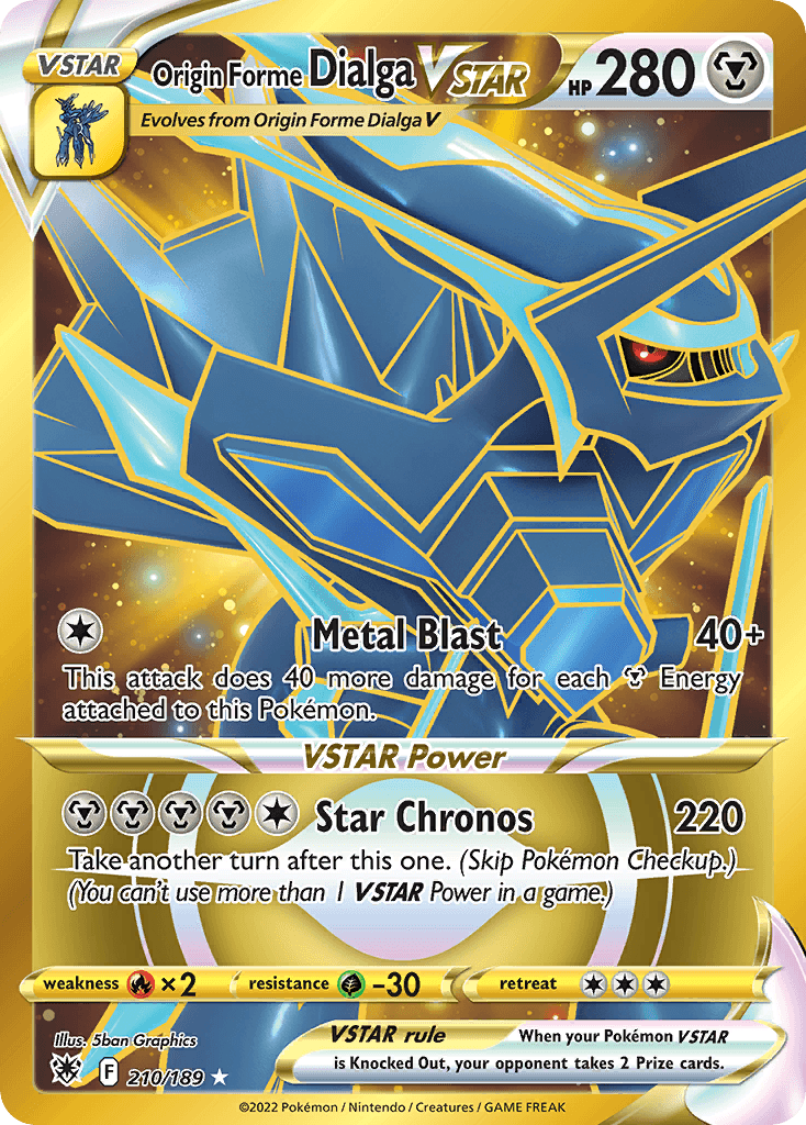Origin Forme Dialga VSTAR 2022 Pokemon Astral Radiance