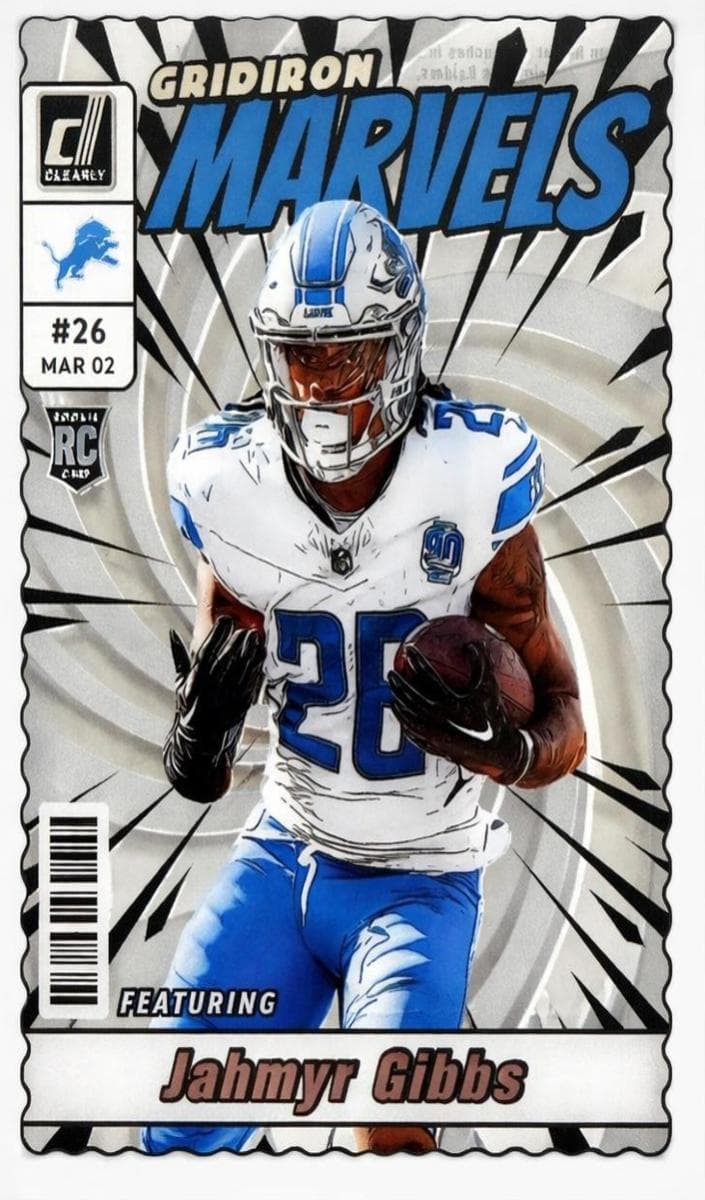 Jahmyr Gibbs 2023 panini Clearly Donruss