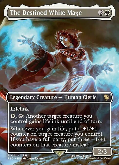 The Destined White Mage 2025 Magic: The Gathering Final Fantasy Commander Borderless