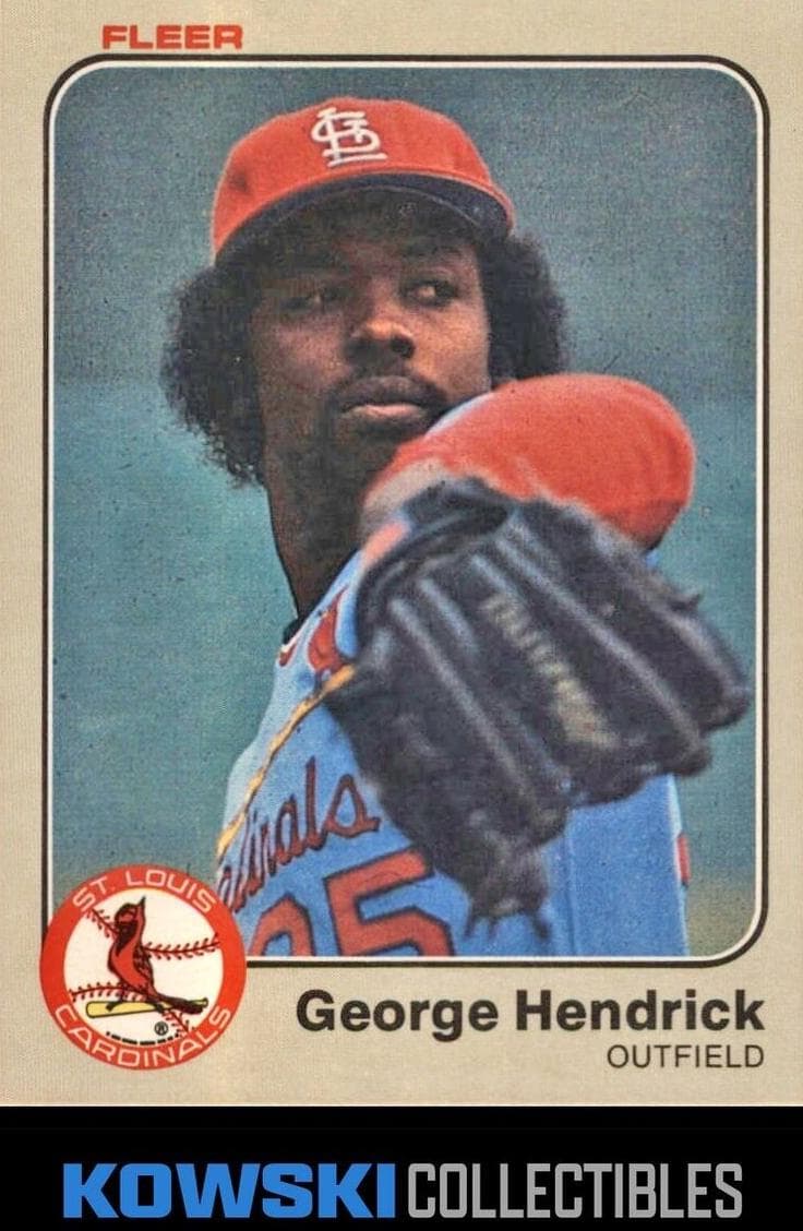 George Hendrick trading card