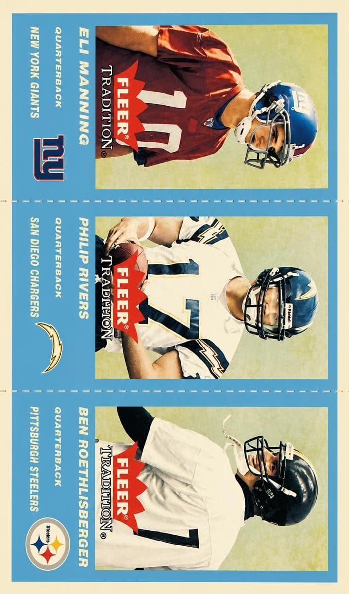Eli Manning / Philip Rivers / Ben Roethlisberger 2004 fleer Fleer Tradition