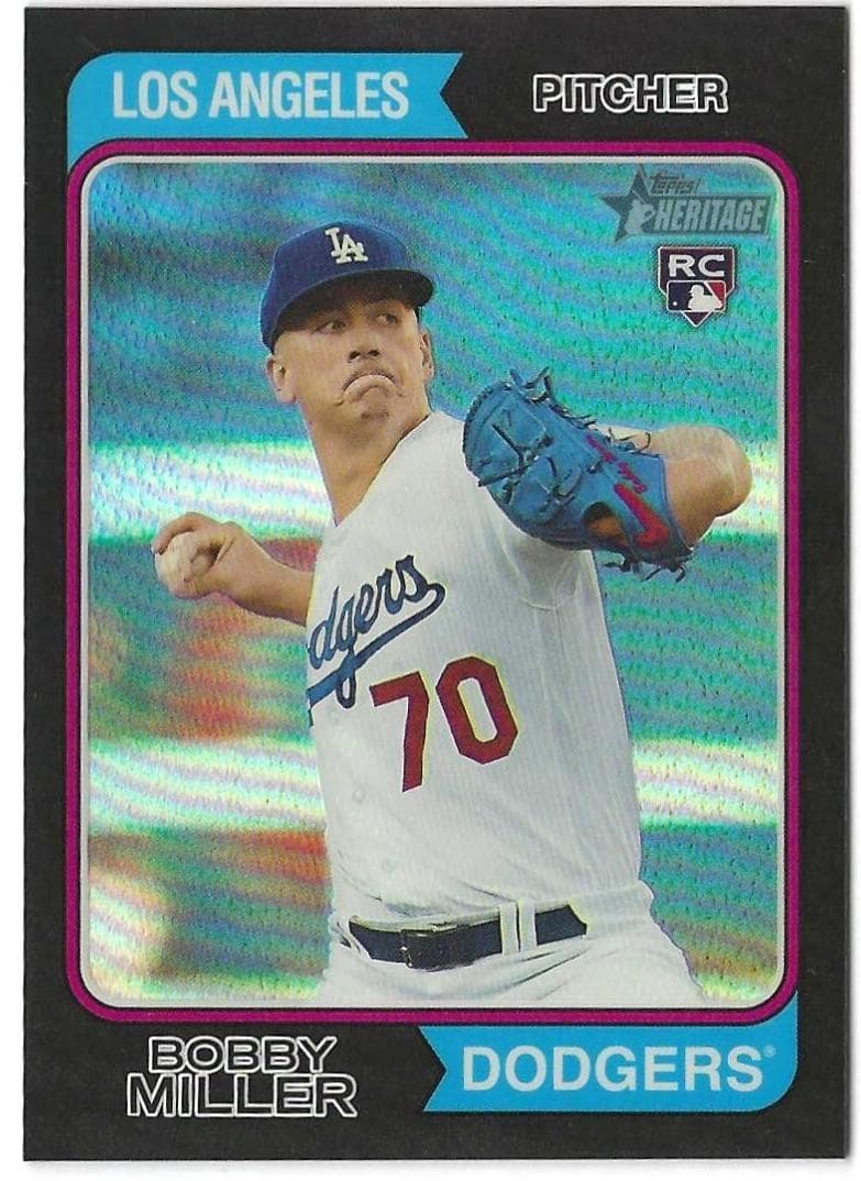 Bobby Miller 2023 topps Topps Heritage