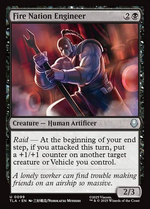 Fire Nation Engineer 2025 Magic: The Gathering Avatar: The Last Airbender