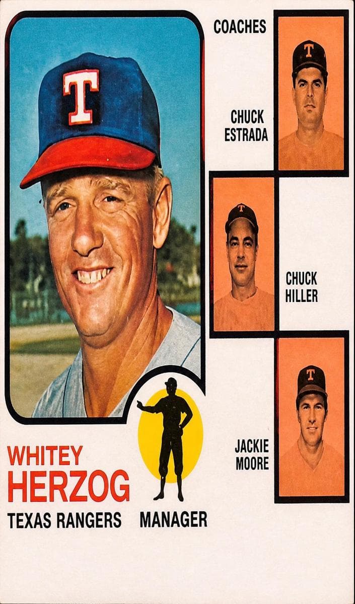 Rangers Field Leaders (Whitey Herzog / Chuck Estrada / Chuck Hiller / Jackie Moore) #549
