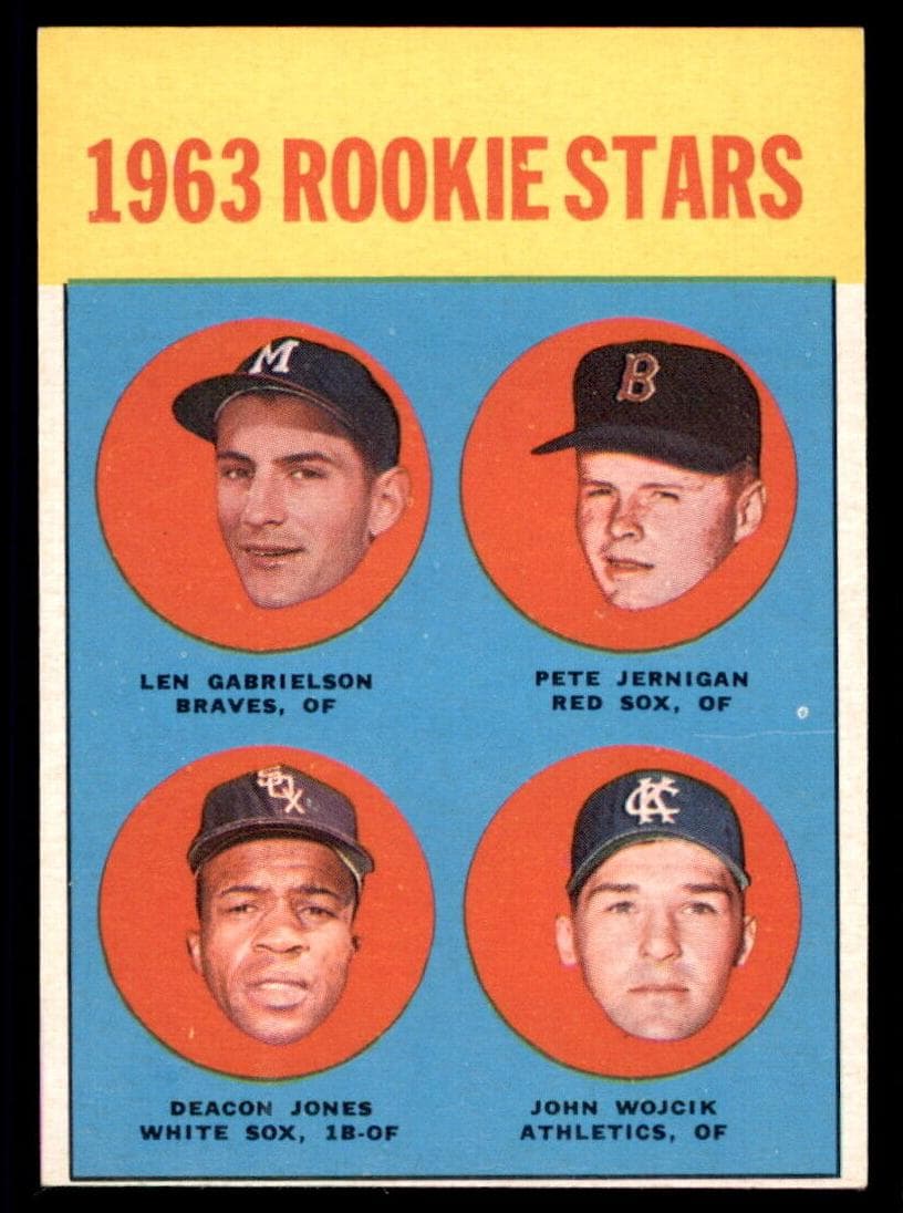 1963 Rookie Stars (Len Gabrielson / Pete Jernigan / Deacon Jones / John Wojcik) #253