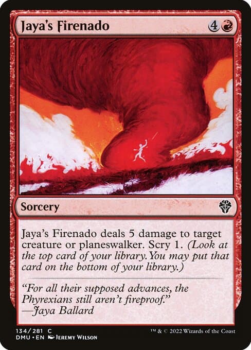 Jaya's Firenado 2022 Magic: The Gathering Dominaria United