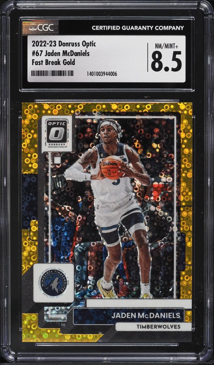 Jaden McDaniels 2022 panini Donruss Optic