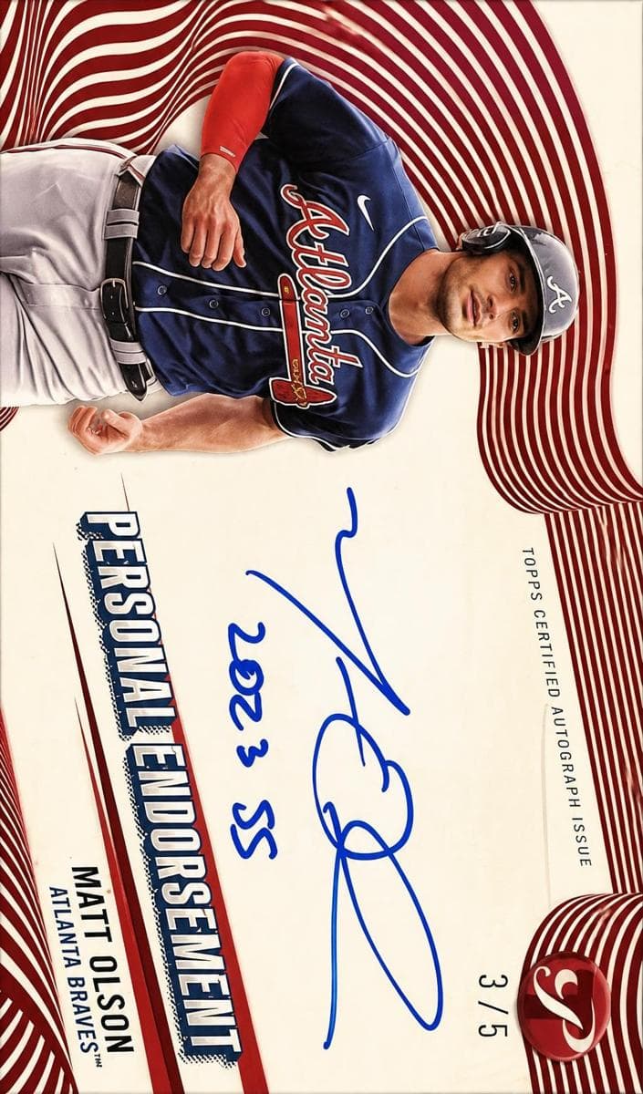 Matt Olson 2024 Topps Pristine auto card