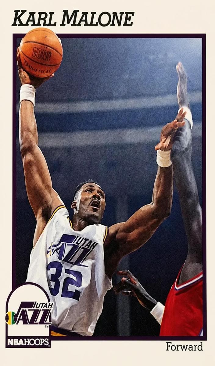 Karl Malone 1991 panini Hoops