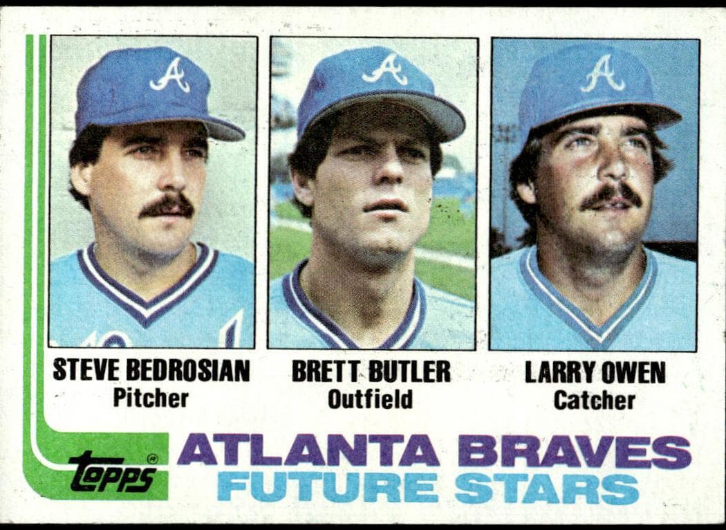 Steve Bedrosian / Brett Butler / Larry Owen 1982 topps