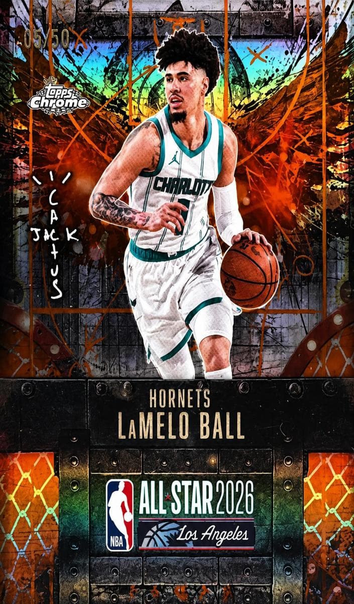 LaMelo Ball 2025 topps Topps Chrome Cactus Jack X NBA All-Star Game