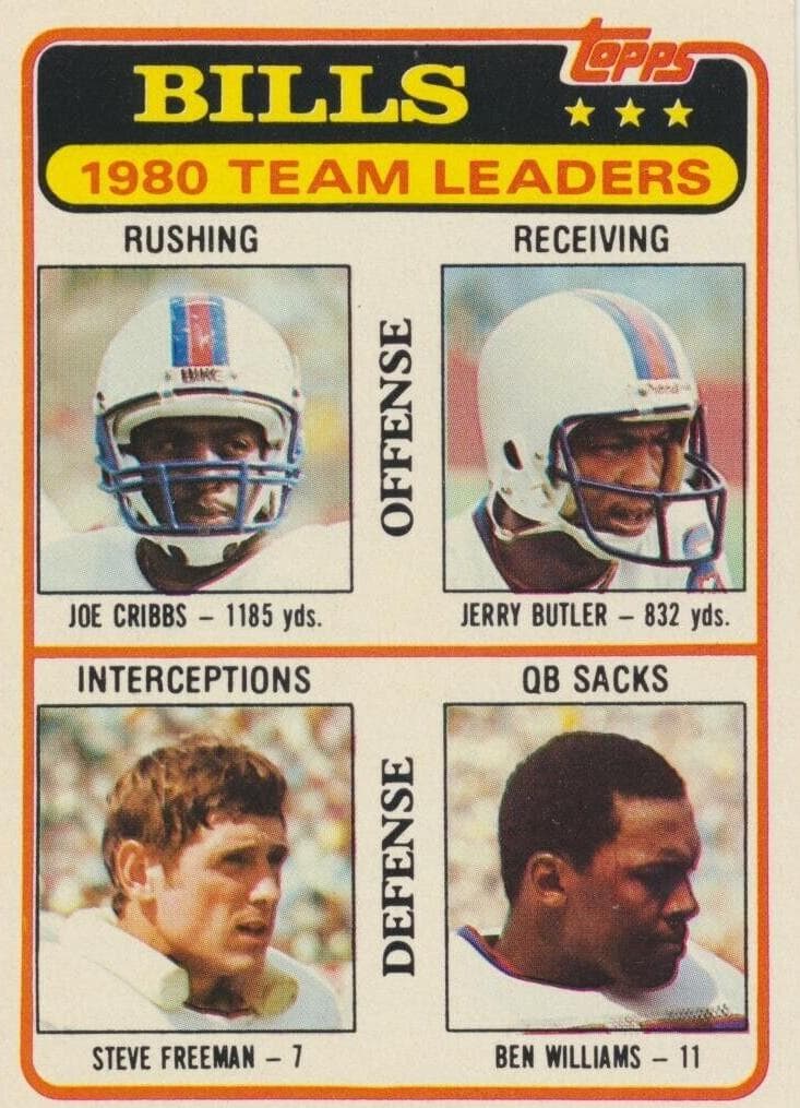 Joe Cribbs / Jerry Butler / Steve Freeman / Ben Williams #226