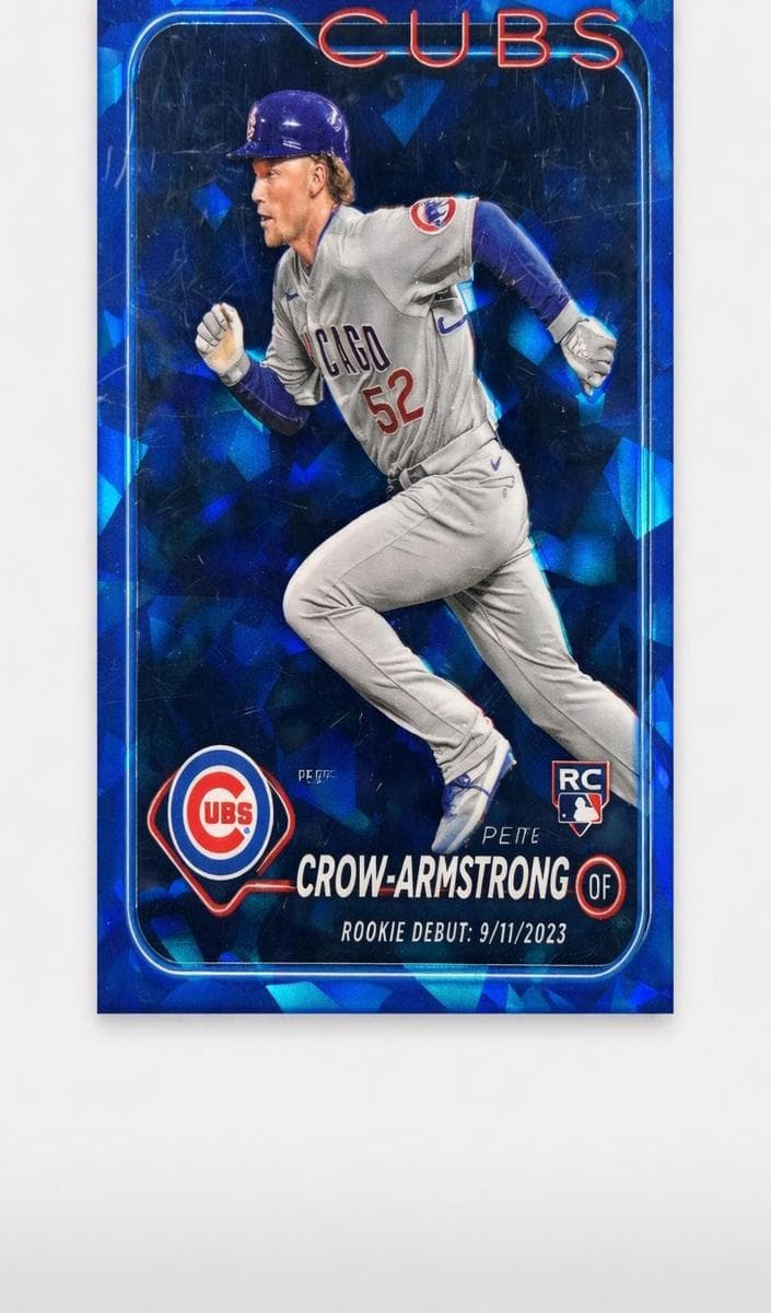 Pete Crow-Armstrong 2024 topps Topps Chrome Update Sapphire Edition