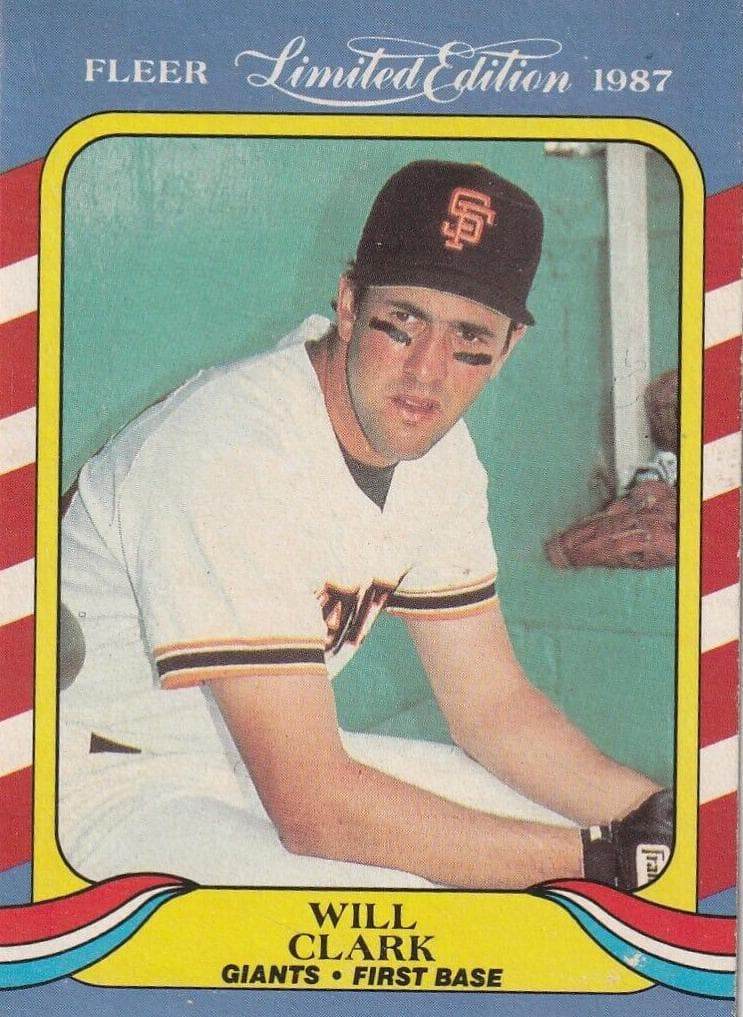Will Clark 1987 fleer Limited Edition