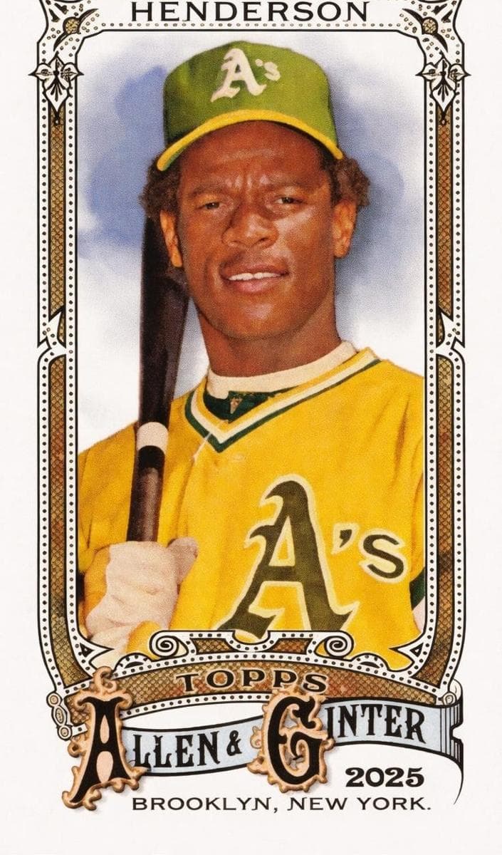 Rickey Henderson 2025 topps Topps Allen & Ginter