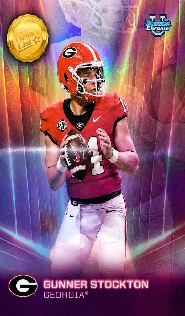 Gunner Stockton 2025 bowman Bowman University Chrome