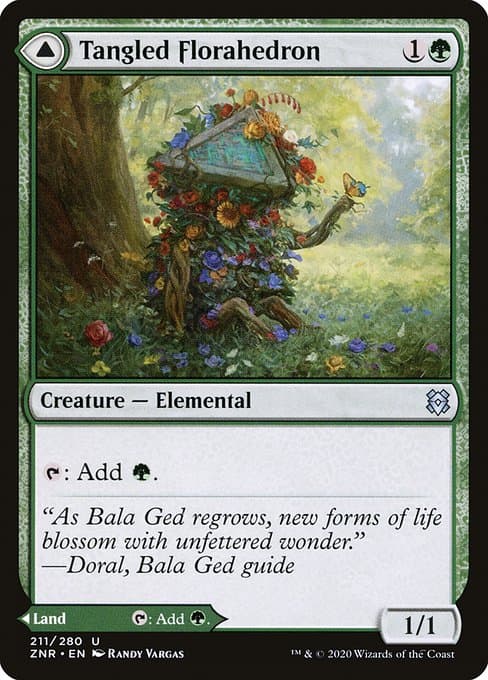 Tangled Florahedron & Tangled Vale 2020 Magic: The Gathering Zendikar Rising