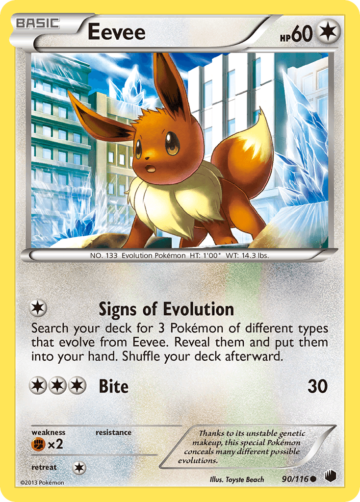 Eevee 2013 Pokemon Plasma Freeze