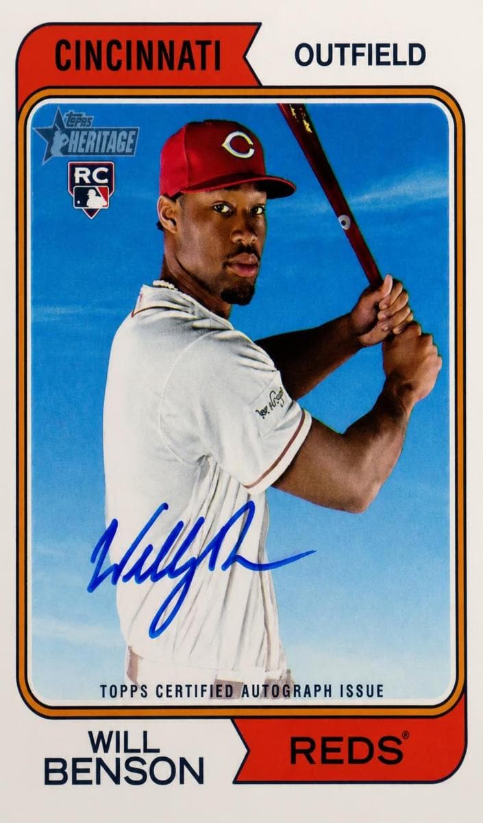 Will Benson 2023 topps Topps Heritage