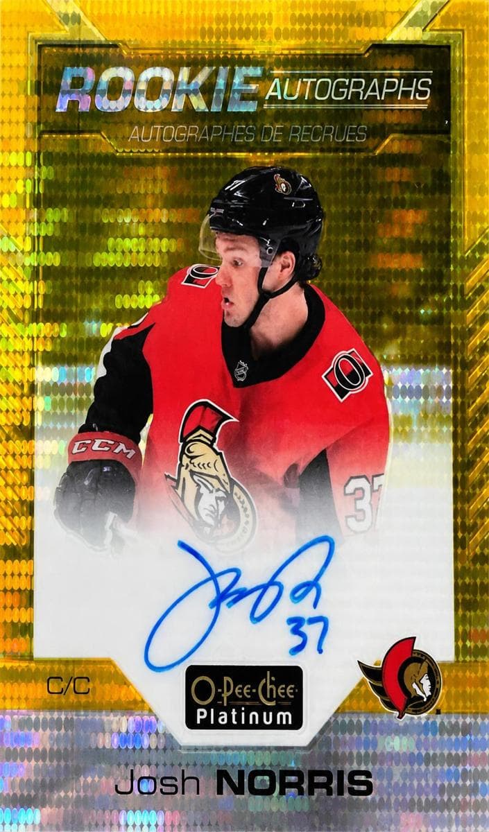 Josh Norris 2020 topps O-Pee-Chee Platinum