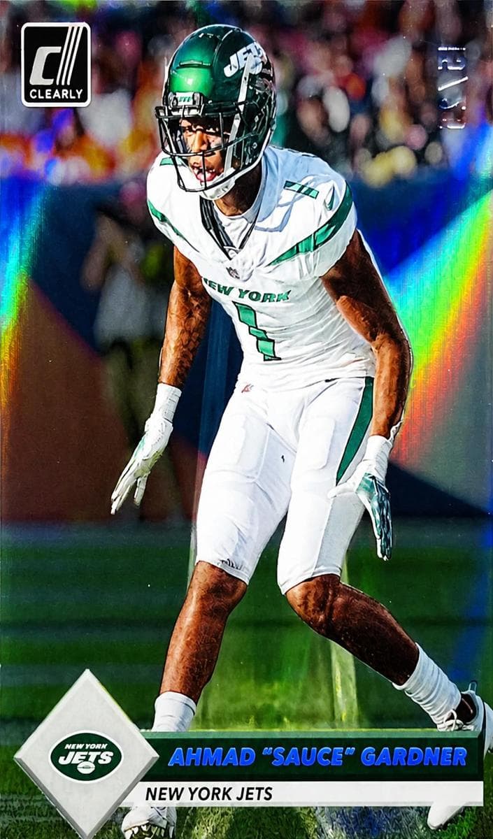 Ahmad "Sauce" Gardner 2023 panini Clearly Donruss