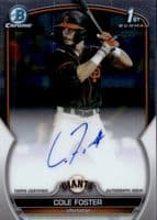 Cole Foster trading card