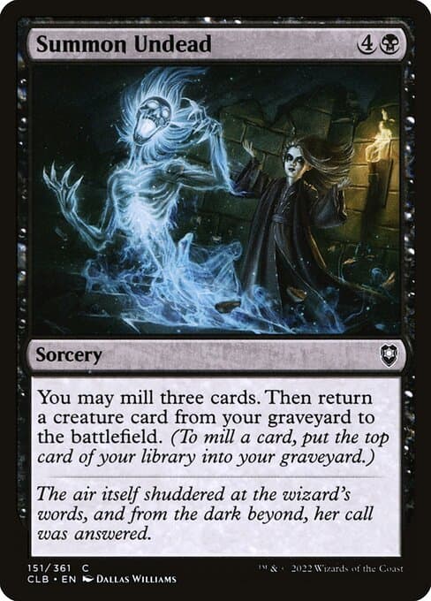 Summon Undead 2022 Magic: The Gathering Commander Legends: Battle for Baldur's Gate