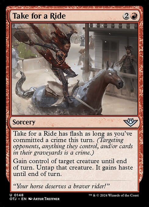 Take for a Ride 2024 Magic: The Gathering Outlaws of Thunder Junction
