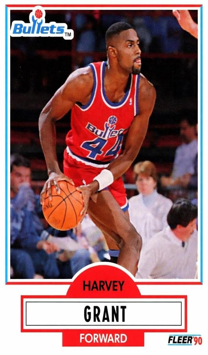 Harvey Grant 1990 fleer Fleer