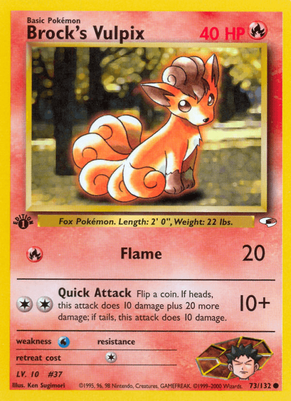 Brock's Vulpix 2000 Pokemon