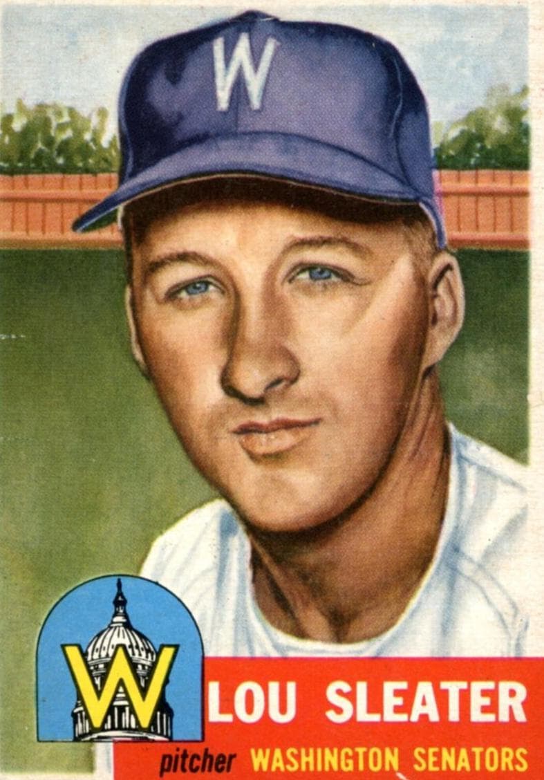 Lou Sleater 1953 topps Topps