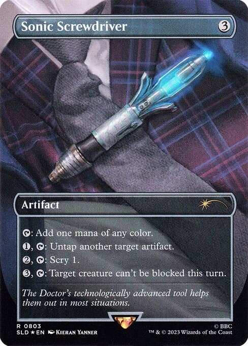 Sonic Screwdriver 2019 Magic: The Gathering Secret Lair Drop Doctor Who