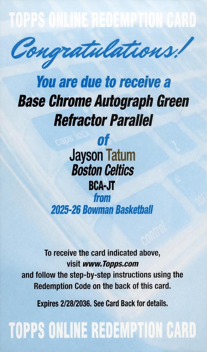Jayson Tatum #BCA-JT