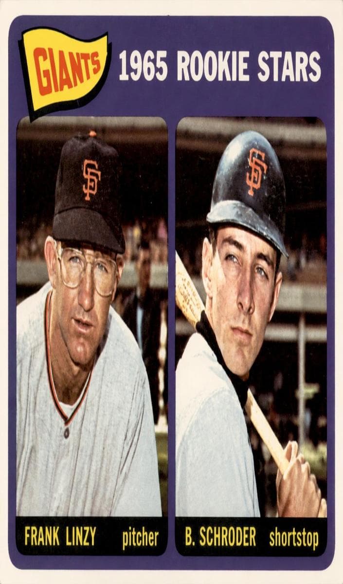 Giants 1965 Rookie Stars (Frank Linzy / Bob Schroder) #589
