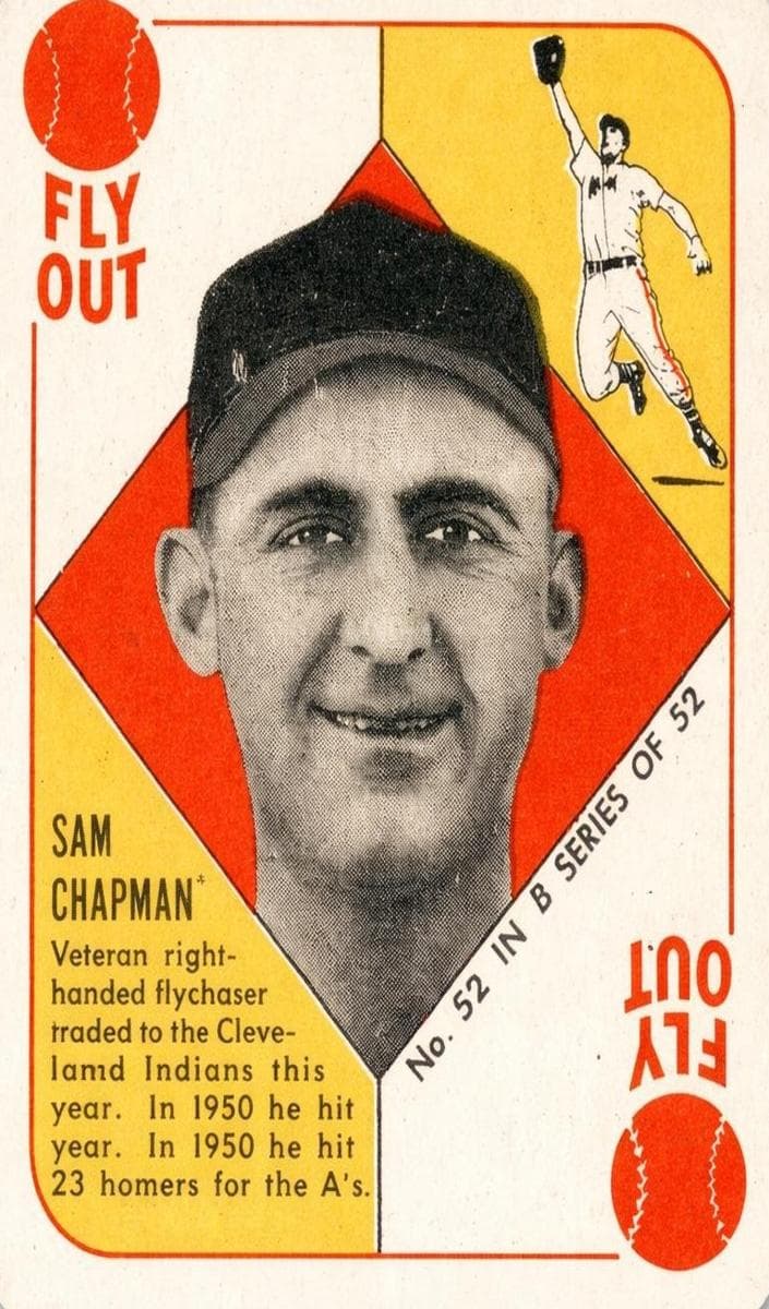 Sam Chapman 1951 topps Topps Blue Backs