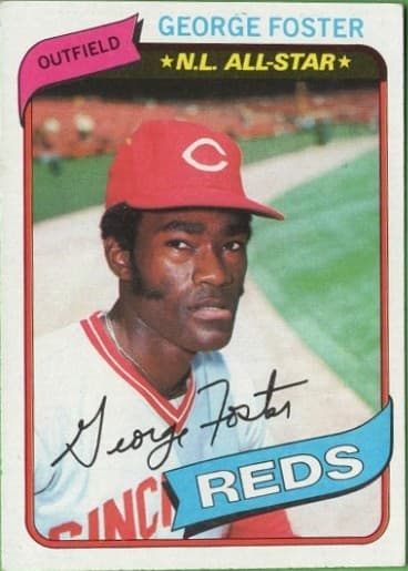 Baseball GEORGE FOSTER N.L. AL 1980 Topps 1980 Topps