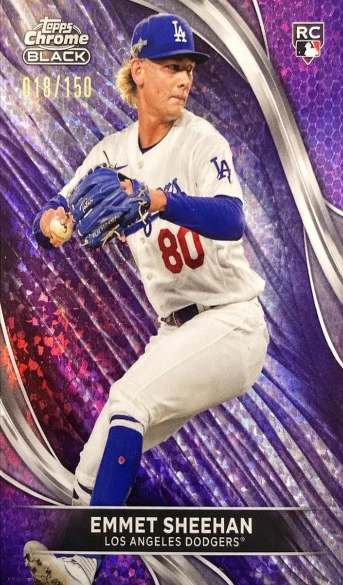 Emmet Sheehan 2024 topps Topps Chrome Black
