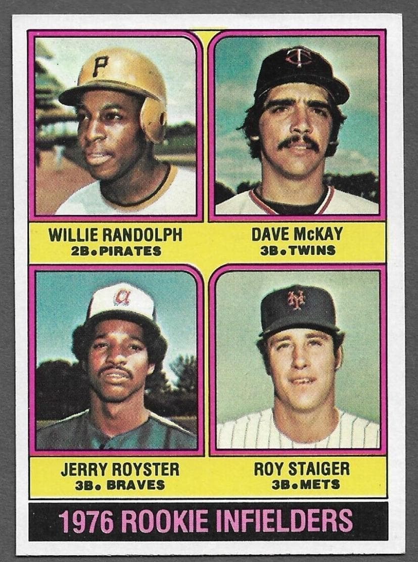1976 Rookie Infielders (Willie Randolph / Dave McKay / Jerry Royster / Roy Staiger) #592
