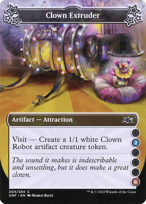 Clown Extruder 2022 Magic: The Gathering Unfinity Extended Art Foil